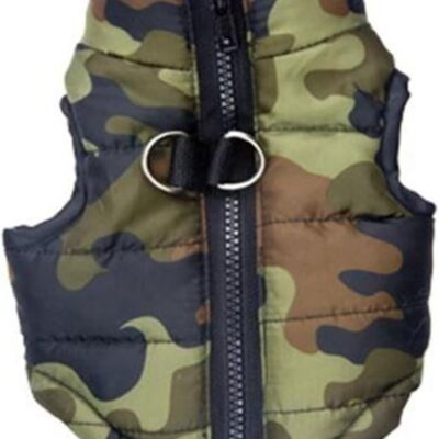 Winter Waterproof Windproof Vest Coat for Small Dogs - Warm Jacket for Cold Weather - Suitable for Teddy, Chihuahua, Yorkshire (Not for Large Dogs) - Camouflage M