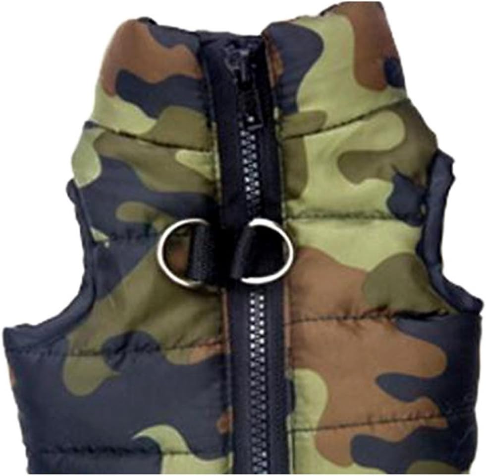 Winter Waterproof Windproof Vest Coat for Small Dogs - Warm Jacket for Cold Weather - Suitable for Teddy, Chihuahua, Yorkshire (Not for Large Dogs) - Camouflage M - Image 2
