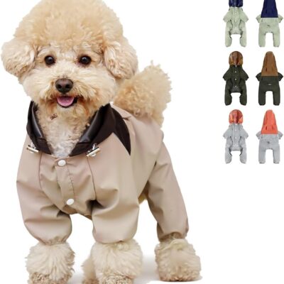 Waterproof Dog Raincoat Jacket - Full Coverage pet Raincoat with Sun & Wind Protection, Reflective & Breathable for Large-Small Dogs (s-5xl)