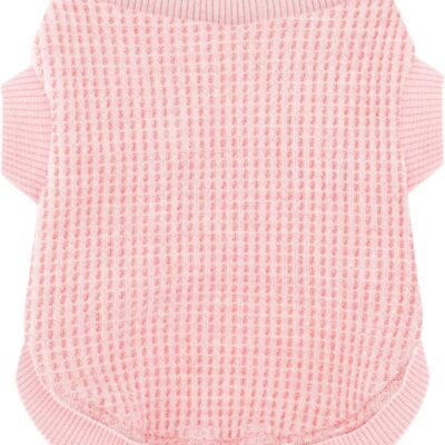 Cozy and Functional Dog Shirts for Small Puppies: Stretchable Pink Attire with Easy-On Design, Ideal for Chihuahuas and Yorkies - Enhance Comfort and Playfulness on Chill Days Medium
